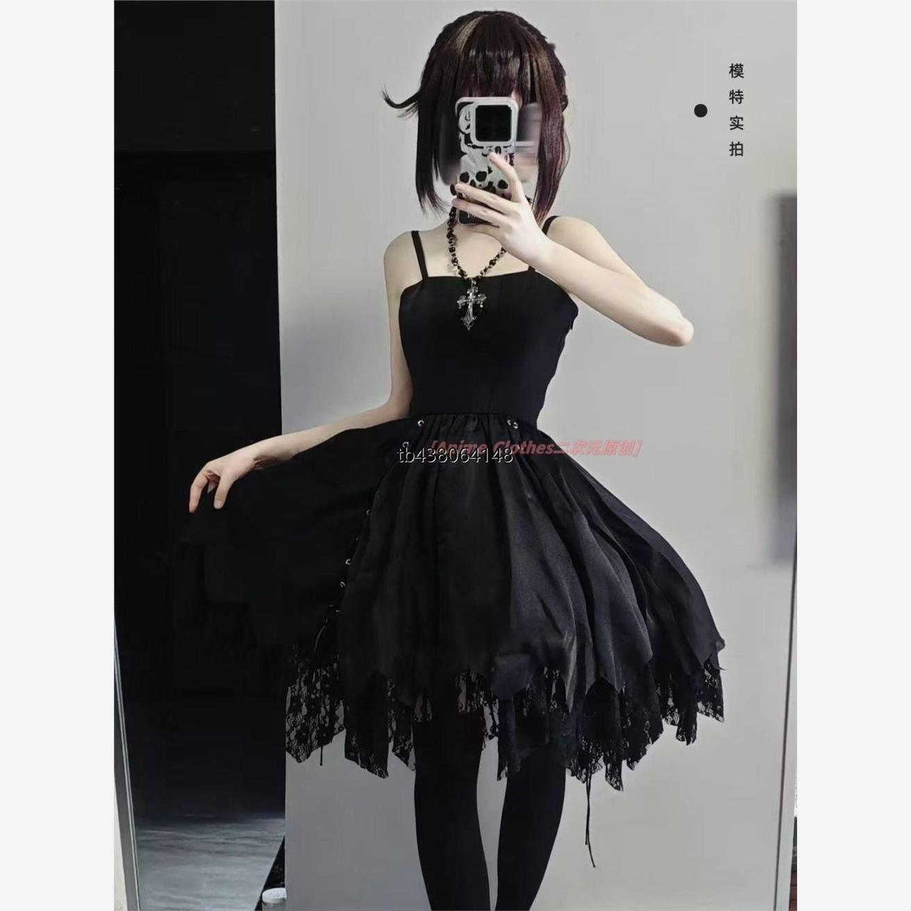 素晴日黑裙cos服 美好的每一天 不连续存在 可爱少女素晴 全套装