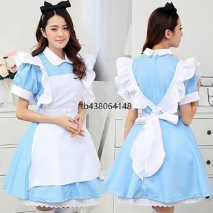 爱丽丝梦游仙境儿童服装女佣仆装成人连衣裙cos动漫服
