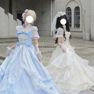 呜呼大裙子lolita飞行日记大花嫁成人礼服公主裙洛丽塔长裙生日女