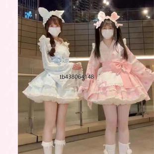 2025洋装春日呼呼可爱套装Lolita洛丽塔女仆日系蓬蓬裙双子闺蜜装