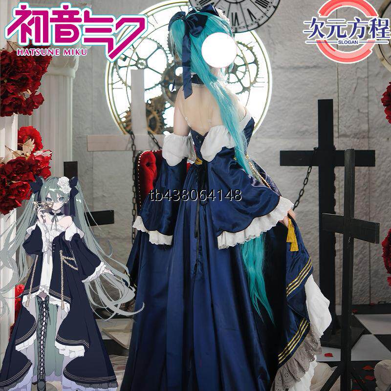 初音未来cos服望月晚礼服初音礼服cosplay服装重工大群摆连衣裙