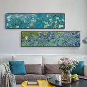 现代简约卧室壁画床头挂画客厅墙面抽象艺术油画 杏花 梵高装 饰画