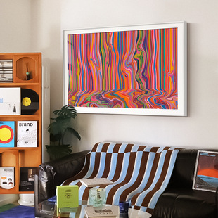 法式中古风挂画高级感客厅装饰画新款餐厅包豪斯艺术电视柜