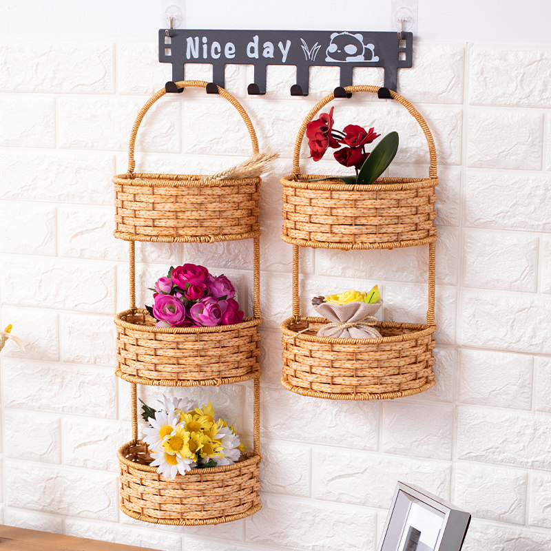 家好点浴室置物壁挂篮免打孔 厨房调料用品收纳架 客厅阳台壁挂篮