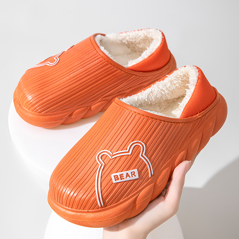 冬季防滑包跟棉拖鞋情侣毛拖棉鞋