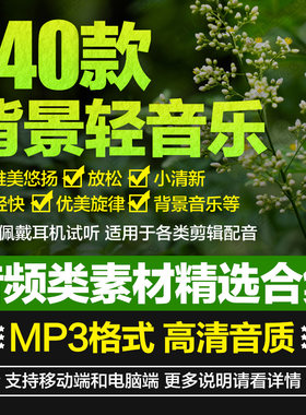 唯美小清新背景轻音乐音频素材