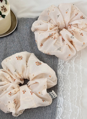 韩版清新淡黄色大肠发圈女2025新款韩系扎头发丸子头发饰百搭头绳