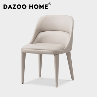 椅子布皮艺餐椅靠背凳子现代简约家用设计师餐桌椅 DAZOOHOME意式
