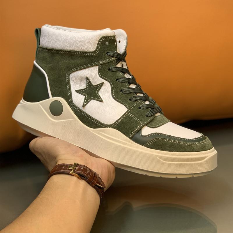 真羊毛真皮保暖潮流高帮板鞋