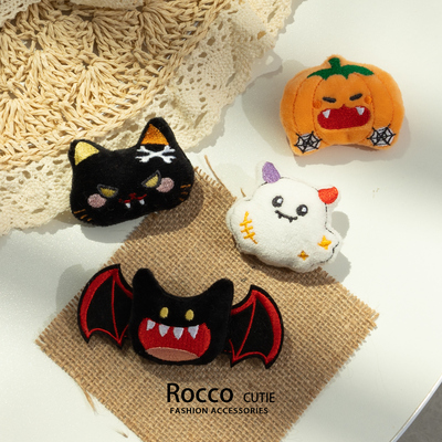 万圣节卡通可爱幽灵南瓜毛绒胸针别针衣服配饰装饰品送老外小礼品