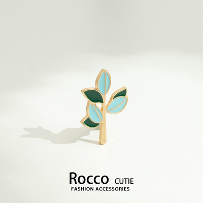 创意植物好运四叶草幸运草胸针ins个性金属徽章学生书包别针配饰