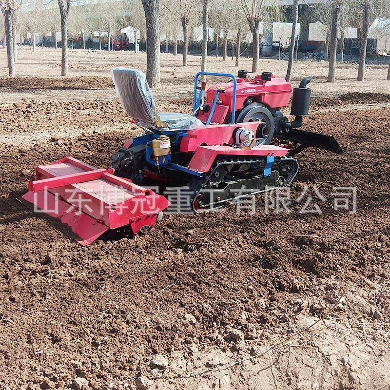 大棚多功能履带式旋耕机柴油五大功能田园管理机25马力开沟施肥机
