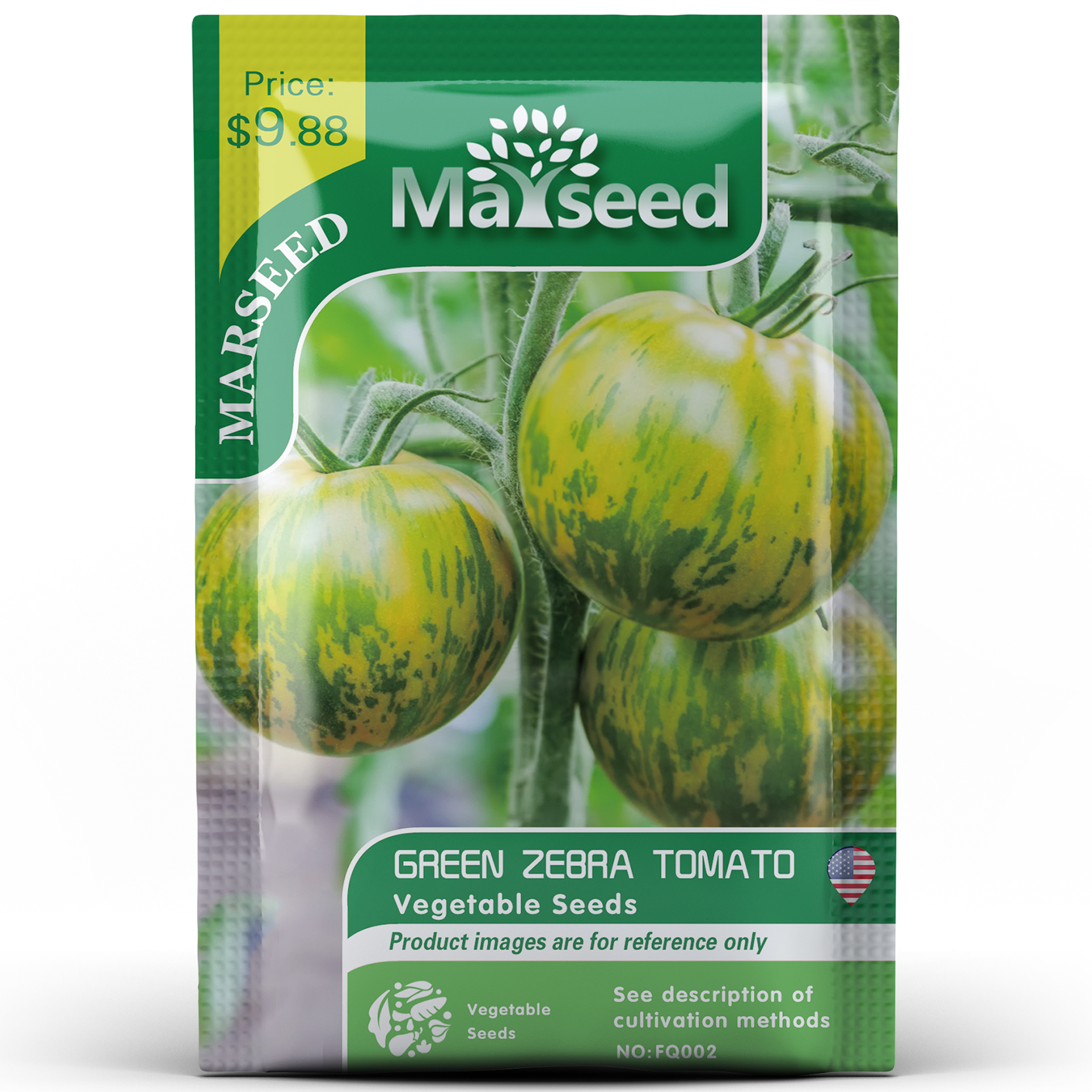 进口农场传家宝绿色斑马番茄种子