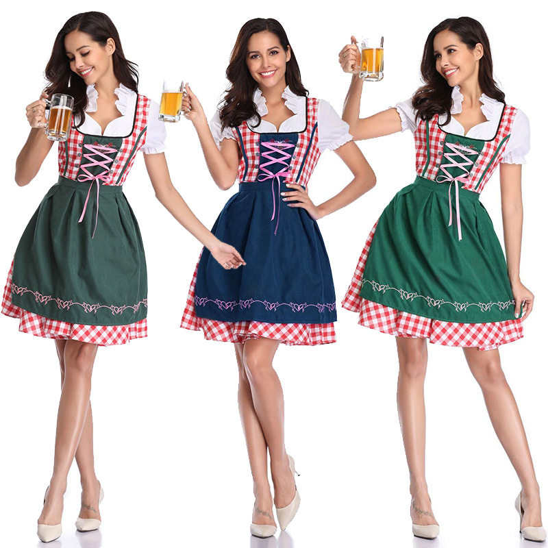 新款德国慕尼黑啤酒节服装角色扮演女仆装啤酒服务生服酒吧派对服
