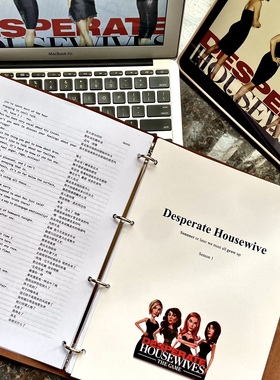 【Desperate Housewive】绝望主妇中英文台词字幕本活页夹笔记本