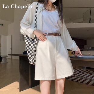 纯棉工装短裤女外穿夏季2025新款高腰五分a字显瘦阔腿西装中裤子