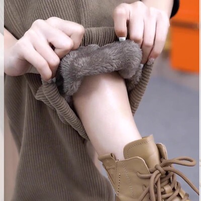 秋冬加绒雪尼尔阔腿裤
