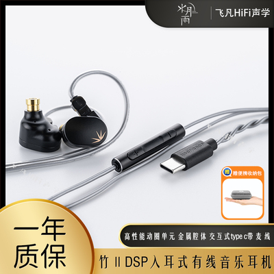 水月雨竹2DSP入耳式有线音乐耳机