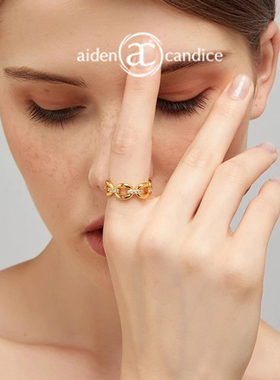 aiden candice原创设计师品牌 环环相扣戒指女高级感轻奢大气指环