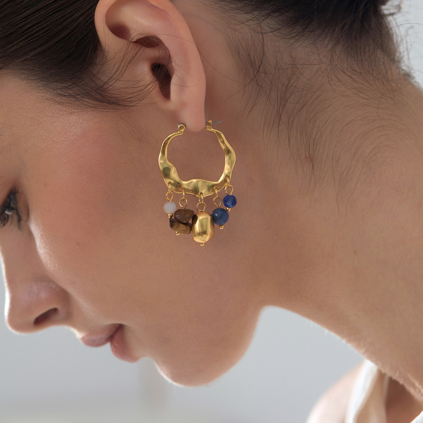 aidencandice虎眼石流苏耳饰