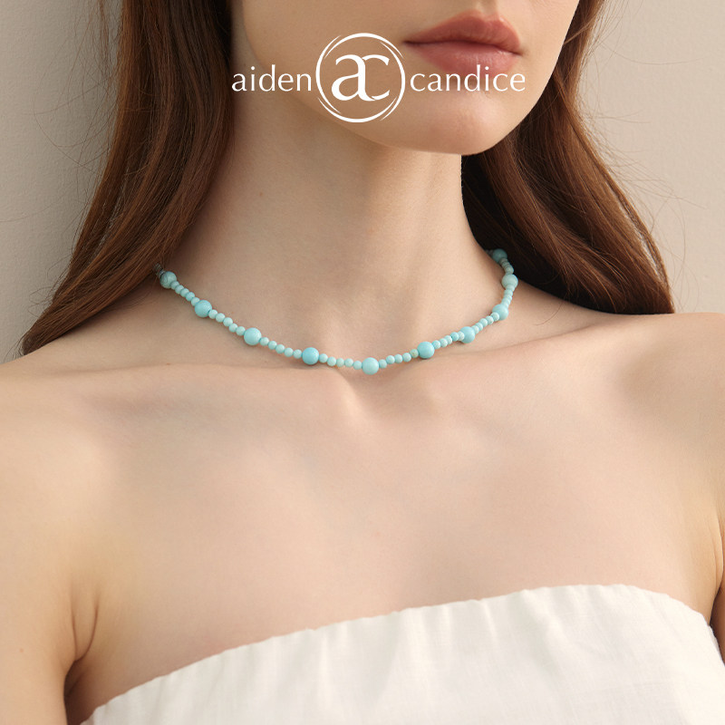aidecandice绿松石串珠项链