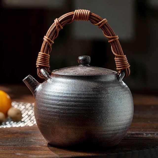 景德镇家用大号煮水壶藤编提梁茶