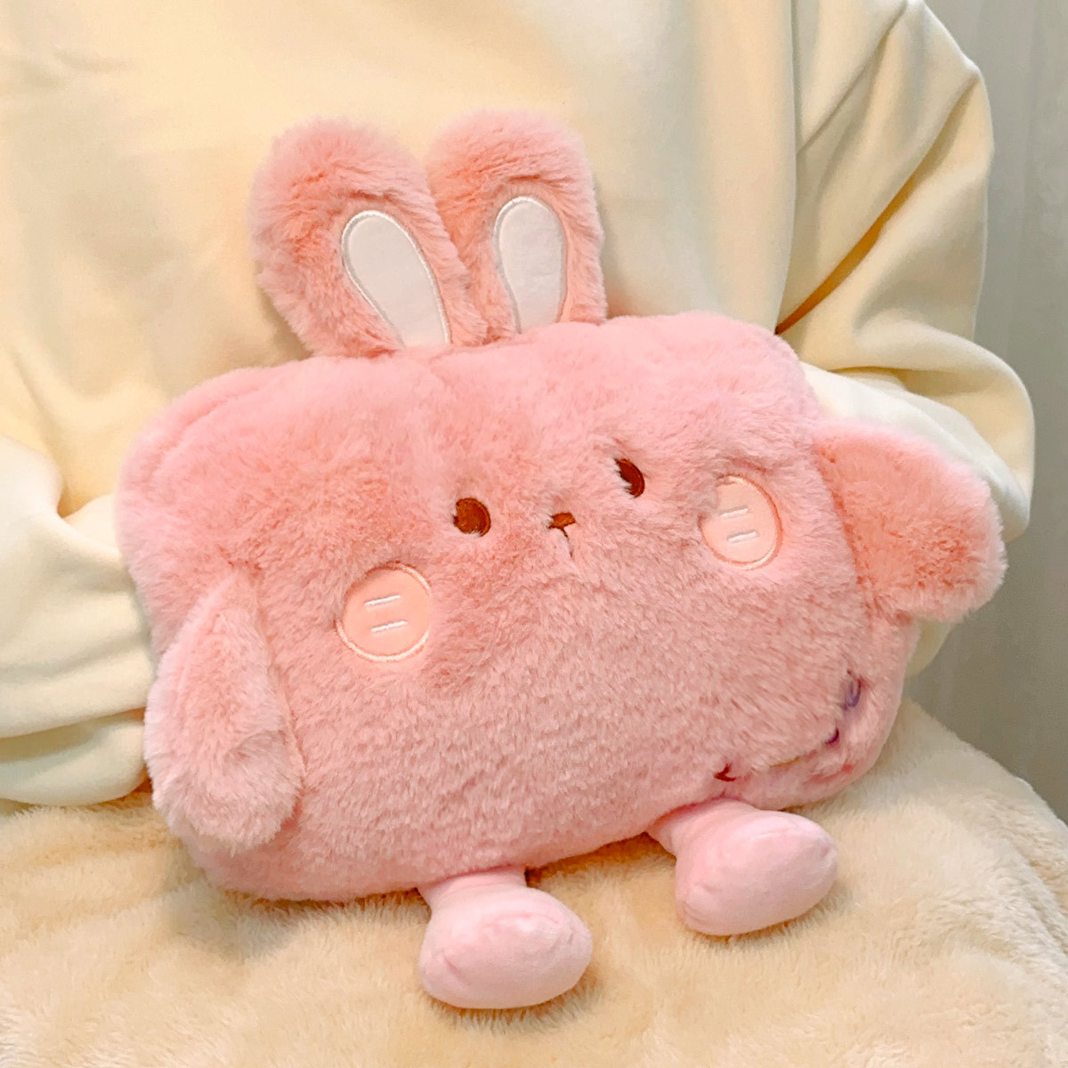 冬季充电式保暖热水袋可爱毛绒暖手宝取暖器办公热敷腰肚加热暖宝