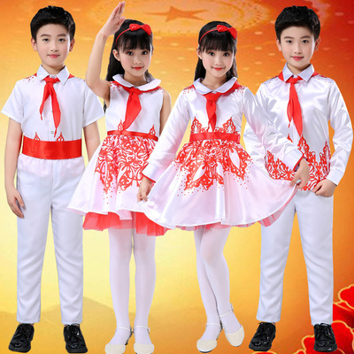 新款六一儿童男女大合唱朗诵团服 中国风合唱主持演出服表演服