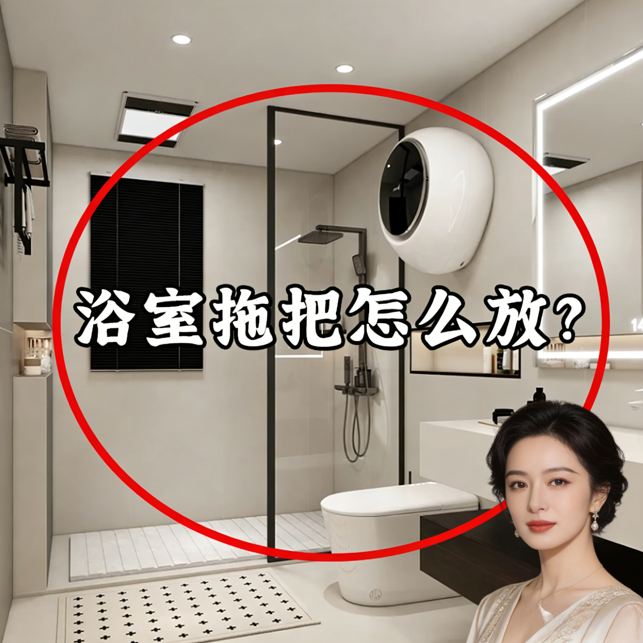 吸盘免打孔拖把扫把挂夹收纳架