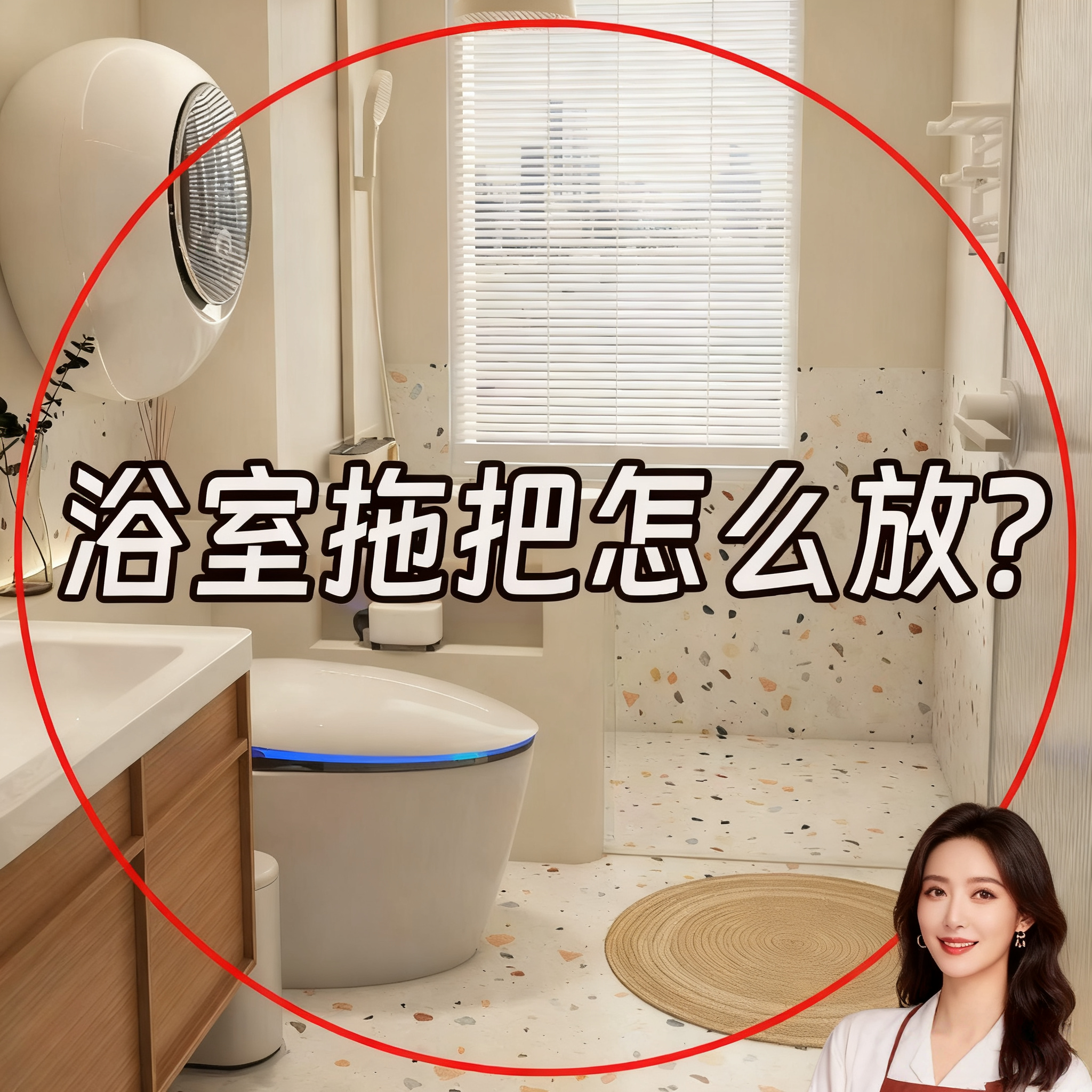 拖把壁挂夹浴缸置物架