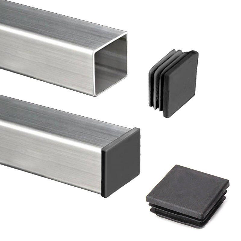 钢管正方形管套43x3方管脚套38家用配件堵塞方套封盖20硅胶椅脚套