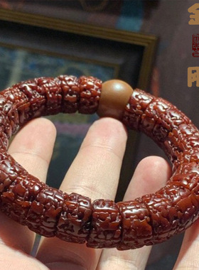 尼泊尔大金刚扇面爆肉机刷爆浆手串手把件男手持金刚菩提佛珠文玩