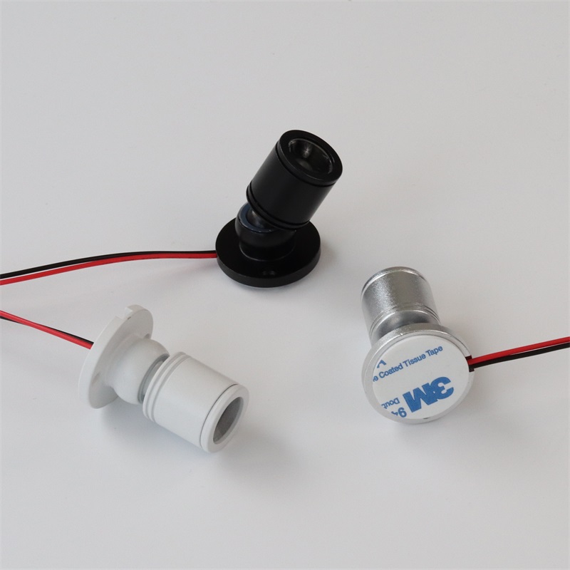 3V5Vled小射灯万向彩色迷你小灯手办模型装饰diy学生手工聚光圆灯