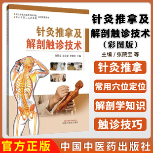 针灸推拿及解剖触诊技术（彩图版）张院宝 赵云龙 李继光 主编 中国中医药出版社9787513294812