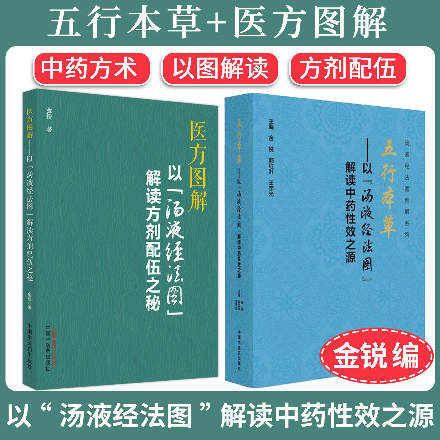 【全2册】五行本草+医方图解 以“汤液经法图”解读中药性效之源方剂配伍之秘 金锐 郭红叶 王宇光 主编中国中医药出版社