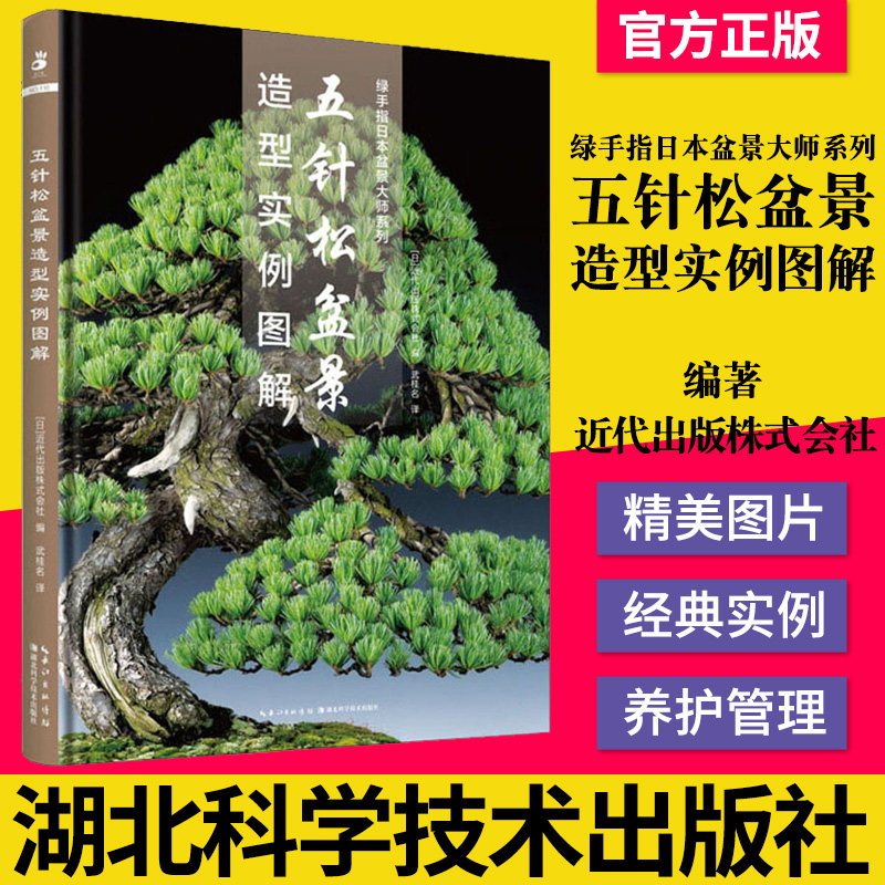 正版书籍 五针松盆景造型实例图解 日本盆景大师系列 观赏园艺图解彩图版盆景制作大全盆景造型赏析制作养护培训技法入门