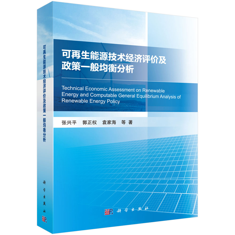 可再生能源技术经济评价及政策一般均衡分析=Technical Economic Assessment on Renewable Energy and Computable General Equili 书籍/杂志/报纸 环境科学 原图主图