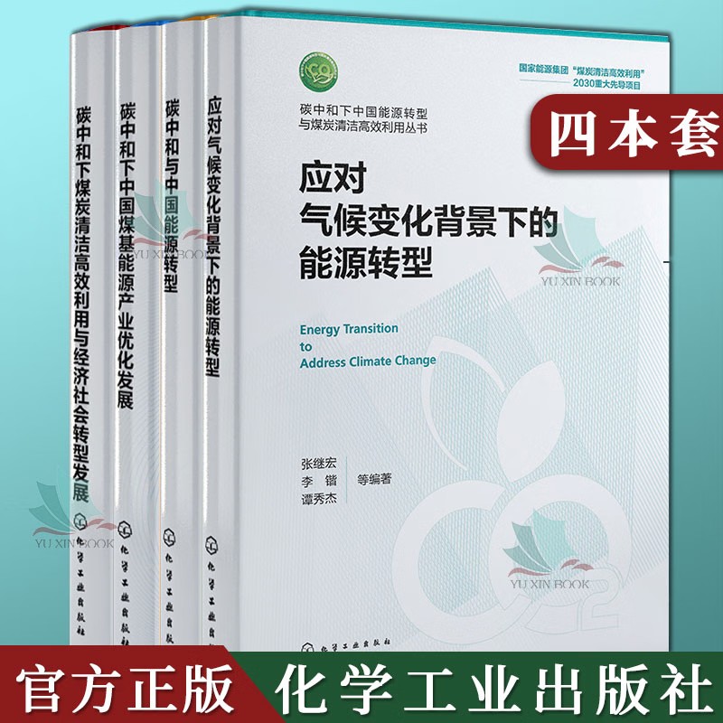 【全4册】碳中和下中国能源转型与煤炭清洁高效利用丛书碳中和下煤炭清洁高效利用与经济社会转型发展+碳中和下中国煤基能源产业