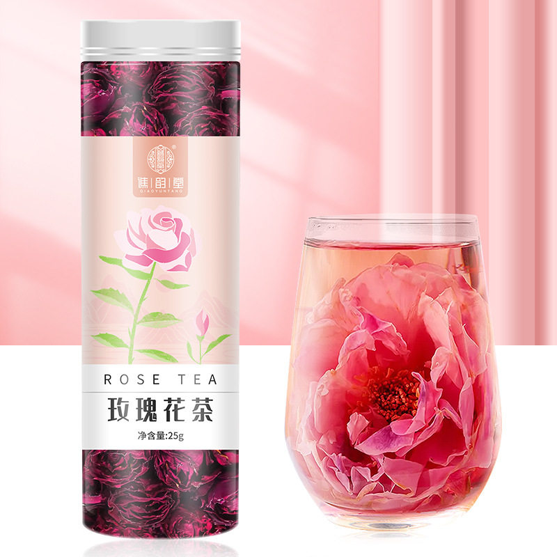 墨红玫瑰花茶烘干非冻干展会同款