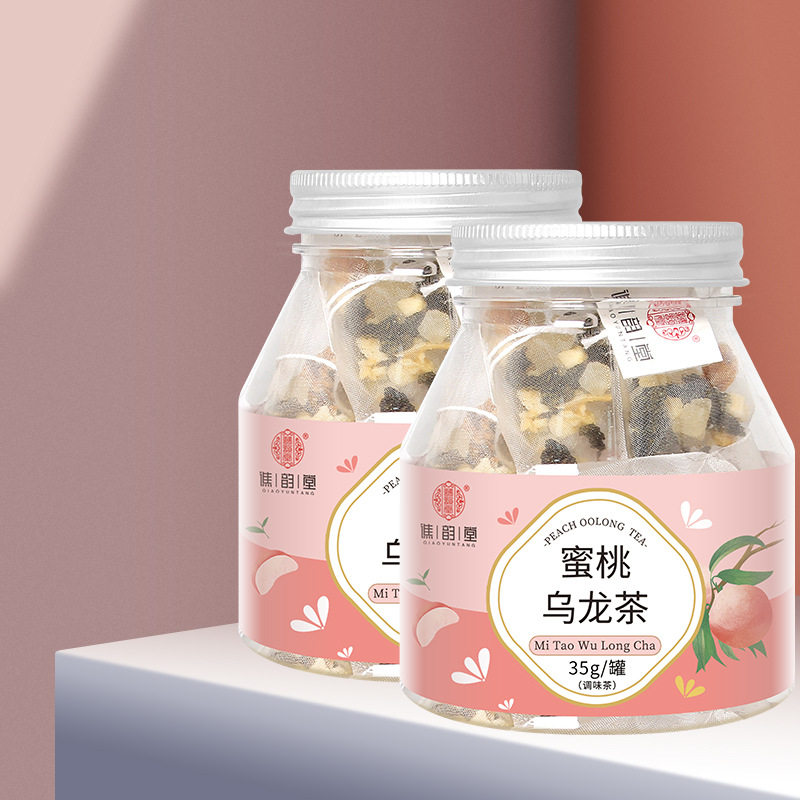 蜜桃乌龙茶三角包款白桃水果茶