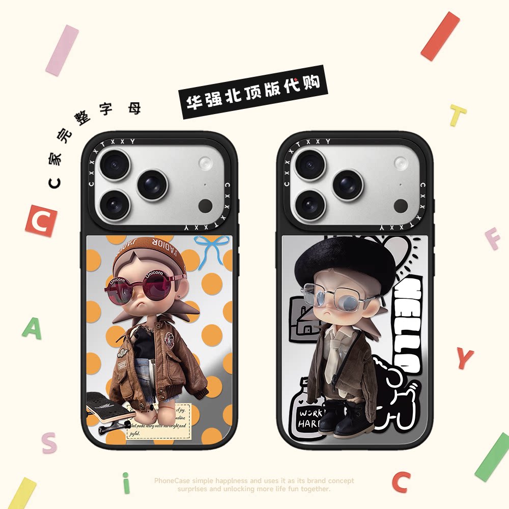 C家嘎姐zsiga潮牌穿搭字母标签适用苹果17/18promax手机壳iphone17pro镜面MagSafe磁吸15/14p韩13pro可爱16