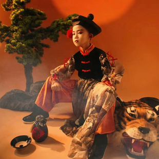 六一儿童武松打虎戏服成人话剧舞台表演出服幼儿园练功夫武术服装