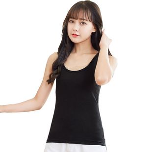 黑色打底衫 大码 修身 弹力小背心纯棉 吊带背心女夏