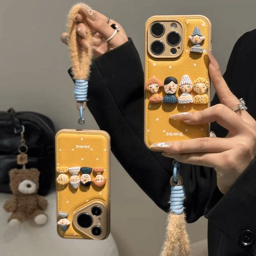 立体人偶公仔适用苹果16手机壳