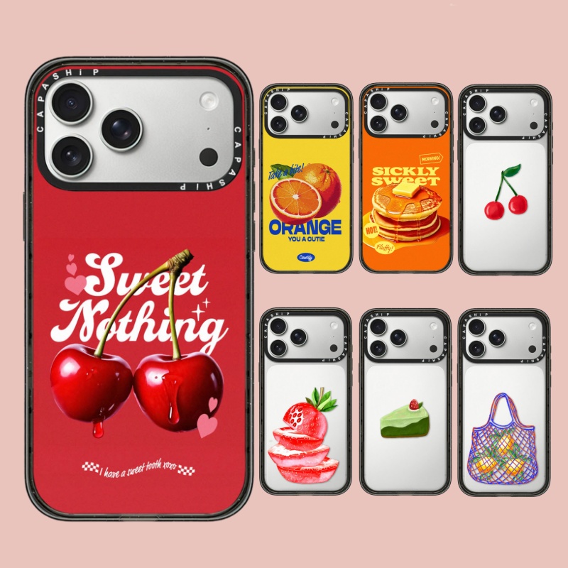 CASE适用苹果15iPhone14plus16亚克力13promax17磁吸Magsafe可爱水果美食手机壳12防摔11新款高级感ti保护套