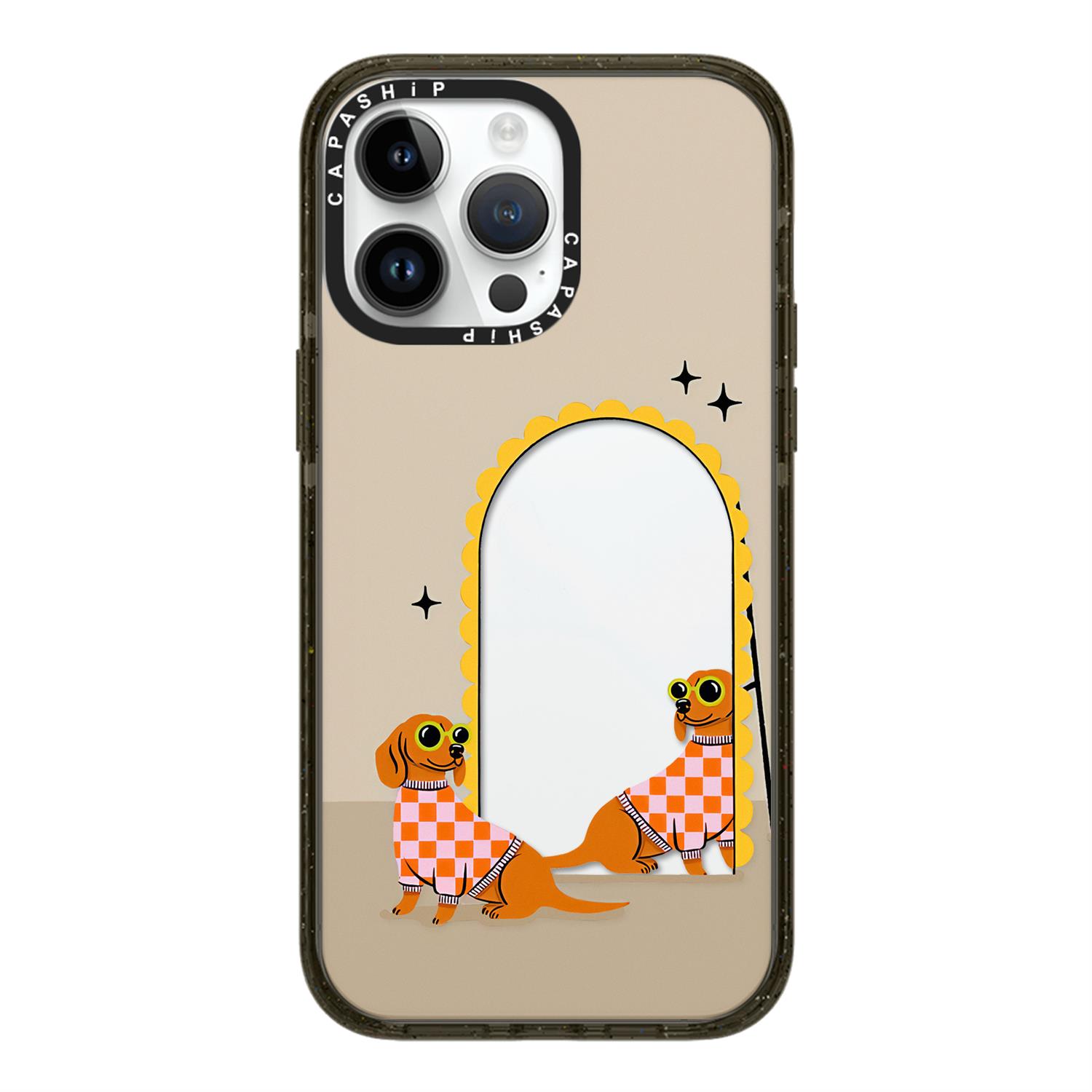 CASE适用苹果15iPhone14plus16亚克力13promax17Magsafe磁吸照镜狗狗创意手机壳12防摔11新款高级感tif保护套