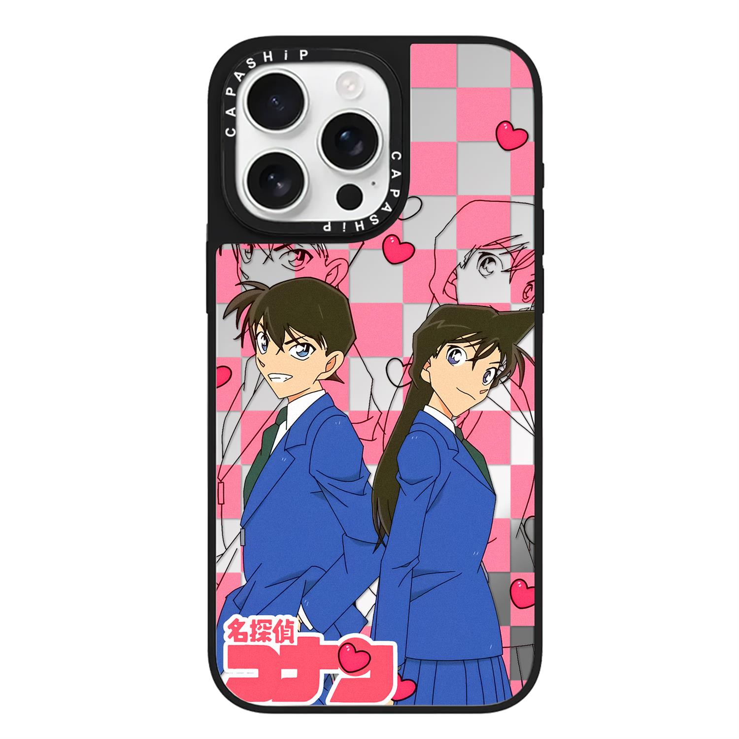 CASE适用苹果15iPhone14plus16镜面13promax17磁吸Magsafe动漫柯南xr手机壳12防摔11新款xs高级感tif保护套