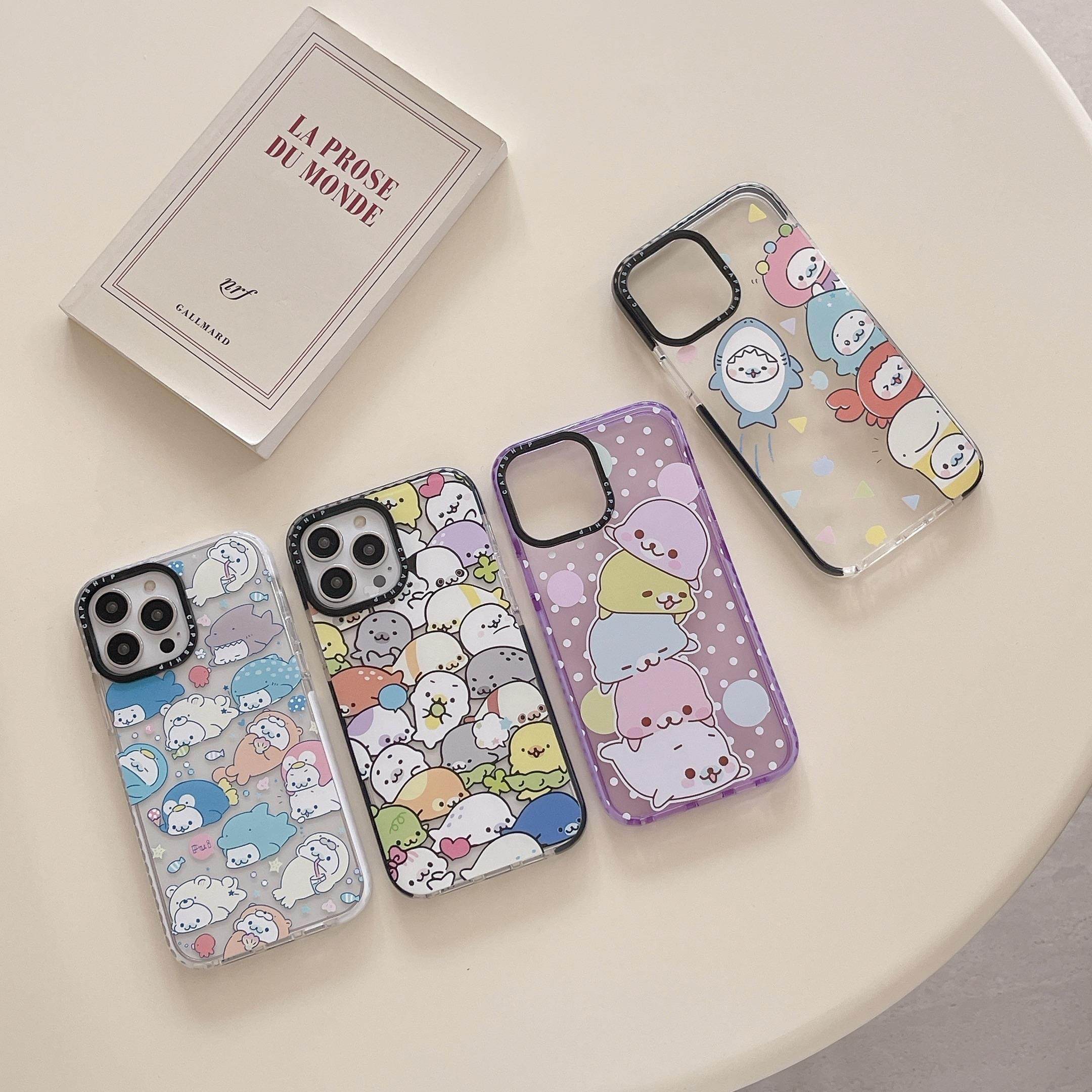 适用苹果15iPhone14plus16透明13promax17可爱xsmax海豹宝宝xr手机壳苹果11新款iPhone12防摔高级感保护套