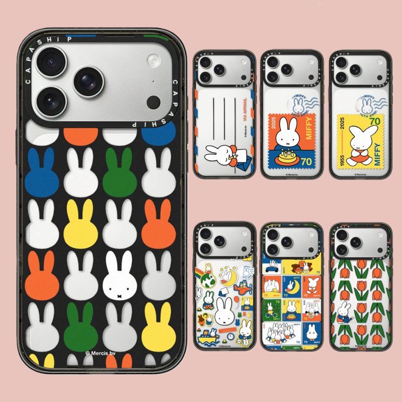 CASE适用苹果15iPhone14plus16亚克力13promax17磁吸Magsafe卡通米菲兔手机壳12防摔11新款高级感ti保护套