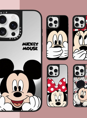 CASE适用苹果15iPhone14plus16镜面13promax17磁吸Magsafe米奇米妮xr手机壳12防摔11新款xs高级感tif保护套